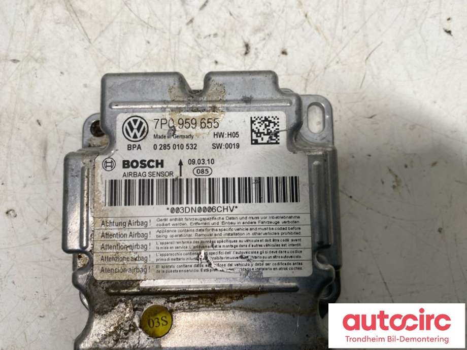 Airbag elektronikk til Porsche Cayenne 2010-2017 (92A) (92A) (958 618 201 03|7P0 959 655|)