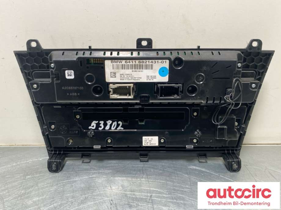 Varmeapparat betjening til BMW X3 2010-2017 (F25) (F25) (64116821431|9351155|64 11 6 825 513)