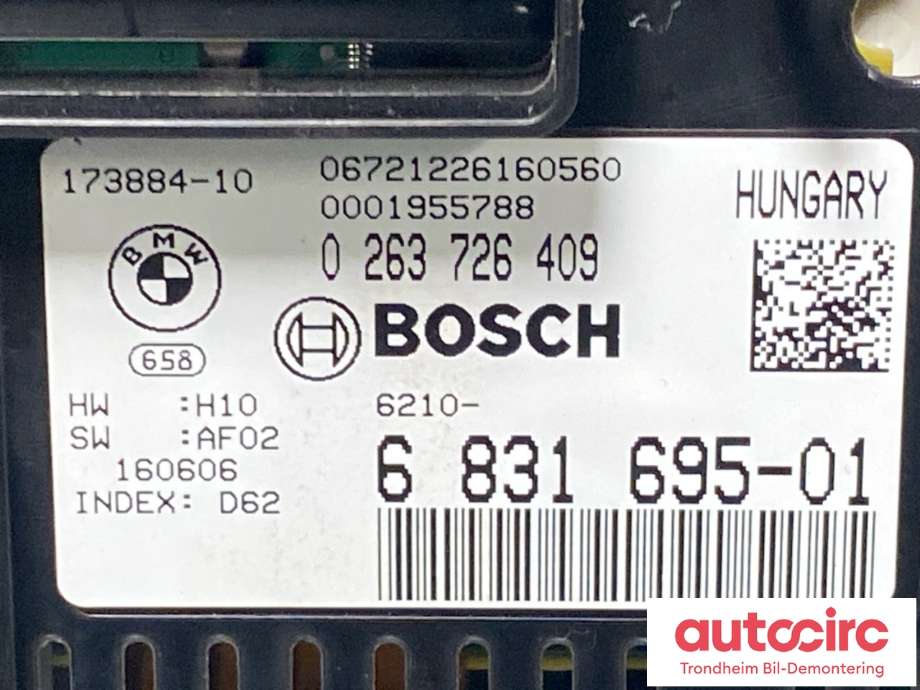 Instrumentpanel til BMW X3 2010-2017 (F25) (F25) (BOSCH|6831695|62 10 8 795 224|0263726409)