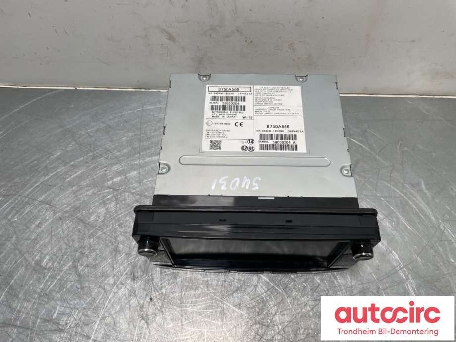 Bilstereo navigasjon til Mitsubishi Outlander 2015-->> (Type III, Fase 2)  (8750A569|)
