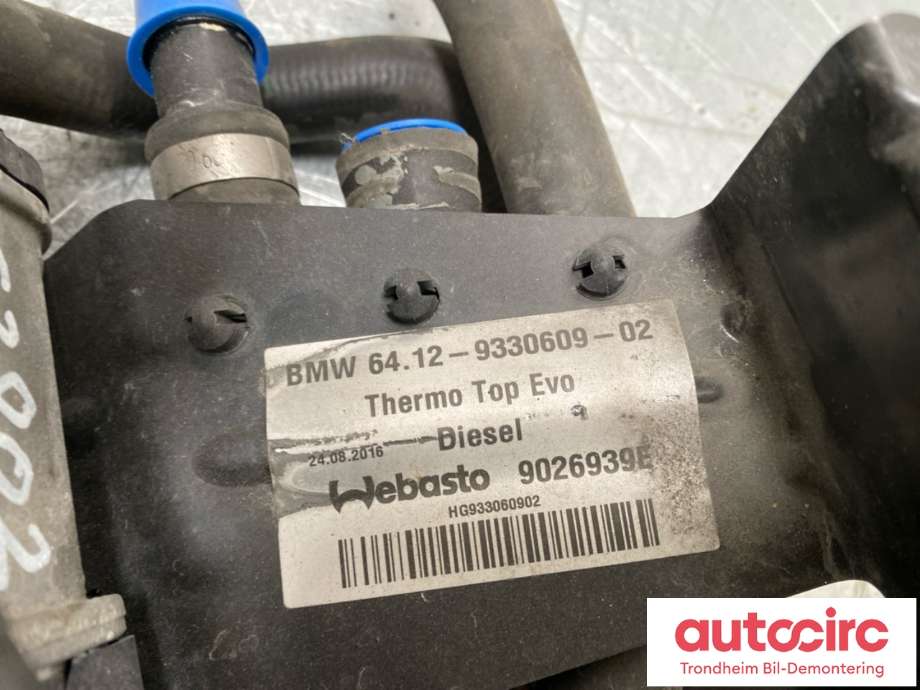 Dieselvarmer til BMW X3 2010-2017 (F25) (F25) (WEBASTO|64129330609|64129343170|)