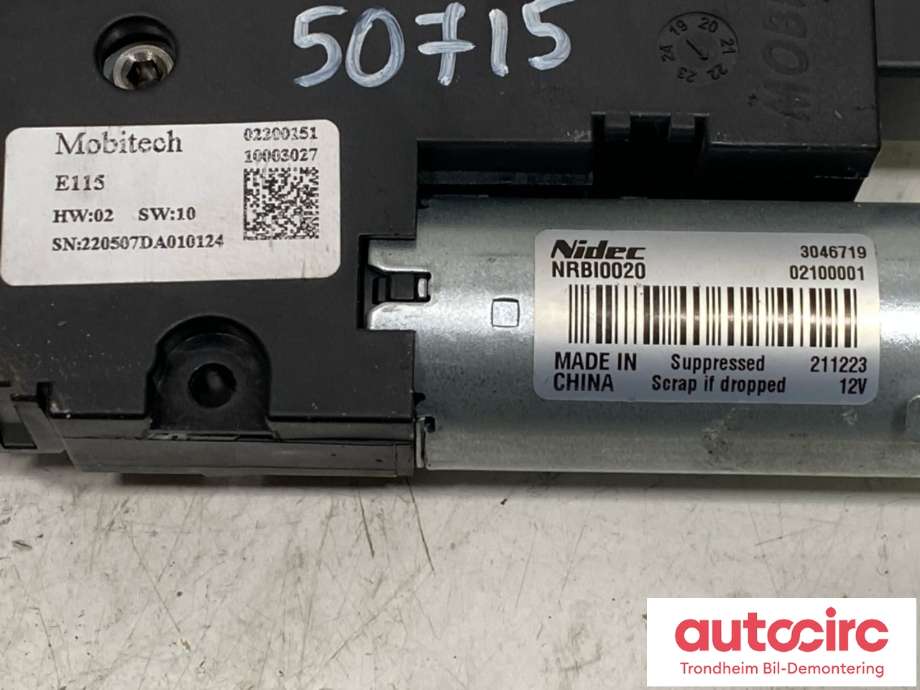 Takluke motor til Hongqi E-HS9 2022-->>  (MOBITECH  / NIDEC|NRBI0020|3046719|211223)