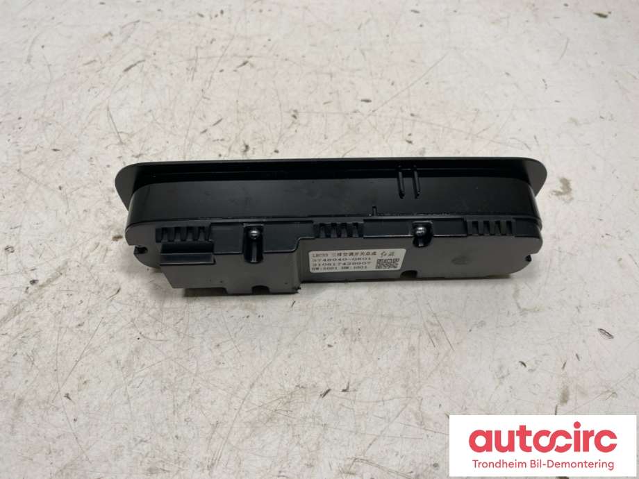 Varmeapparat betjening til Hongqi E-HS9 2022-->> (3748040-QR01|)