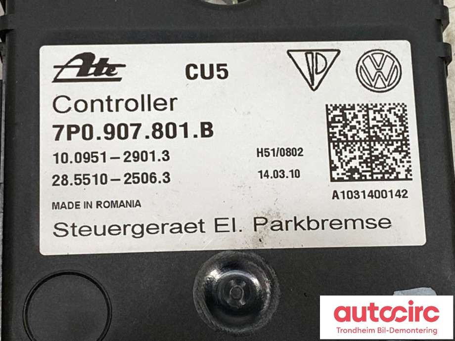 Styreenhet elektrisk parkbrems (EPB - Electric Parking Brake) til Porsche Cayenne 2010-2017 (92A) (92A) (958 618 109 00|958 618 109 02|7P0 907 801 B)