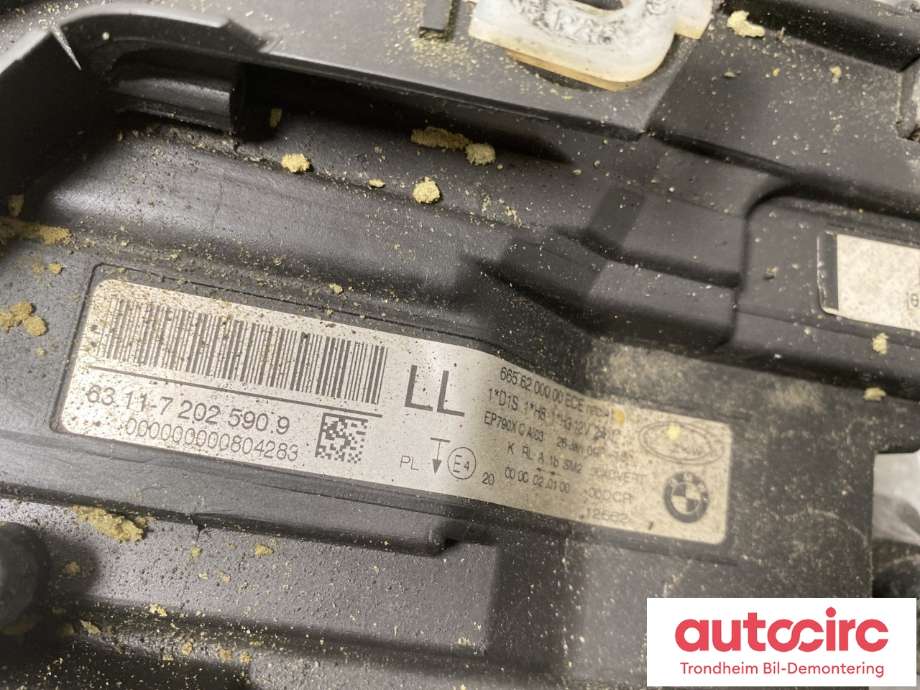 Frontlykt høyre xenon til BMW 3-Serie 2005-2011 (E90/E91/E92/E93) (E90/E91/E92/E93) (63117202590|63117240264|)