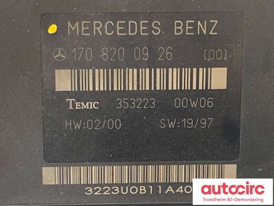 Styreenhet diverse til Mercedes SLK 1997-2004 (R170) (R170) (A1708200926|)