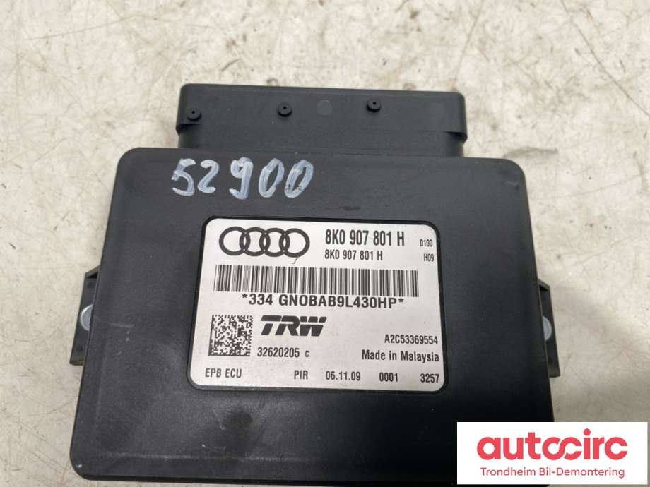 Styreenhet elektrisk parkbrems (EPB - Electric Parking Brake) til Audi A4 2007-2014 (Type IV) (B8) (B8) (8K0 907 801 H|)