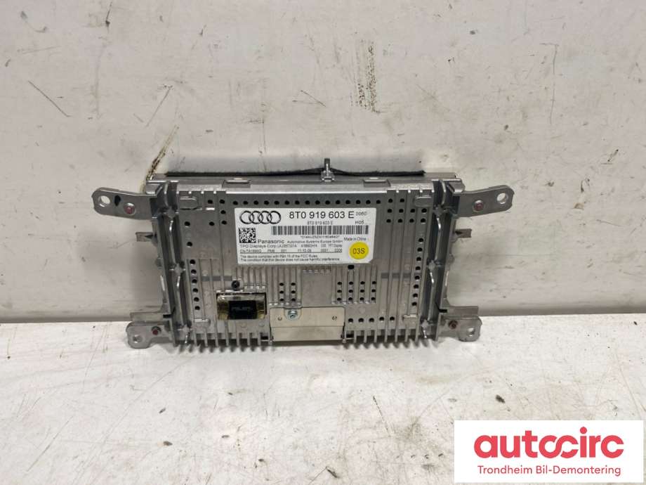 Multimedia display (MCU - Media Controller Unit) til Audi A4 2007-2014 (Type IV) (B8) (B8) (8T0 057 603 E|8T0 919 603 E|)