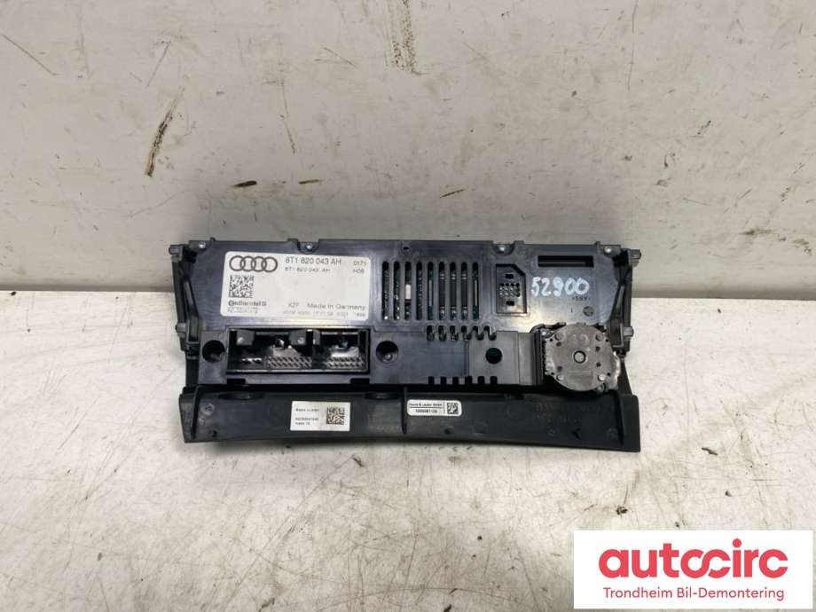 Varmeapparat betjening til Audi A4 2007-2014 (Type IV) (B8) (B8) (8T1 820 043 AH|)