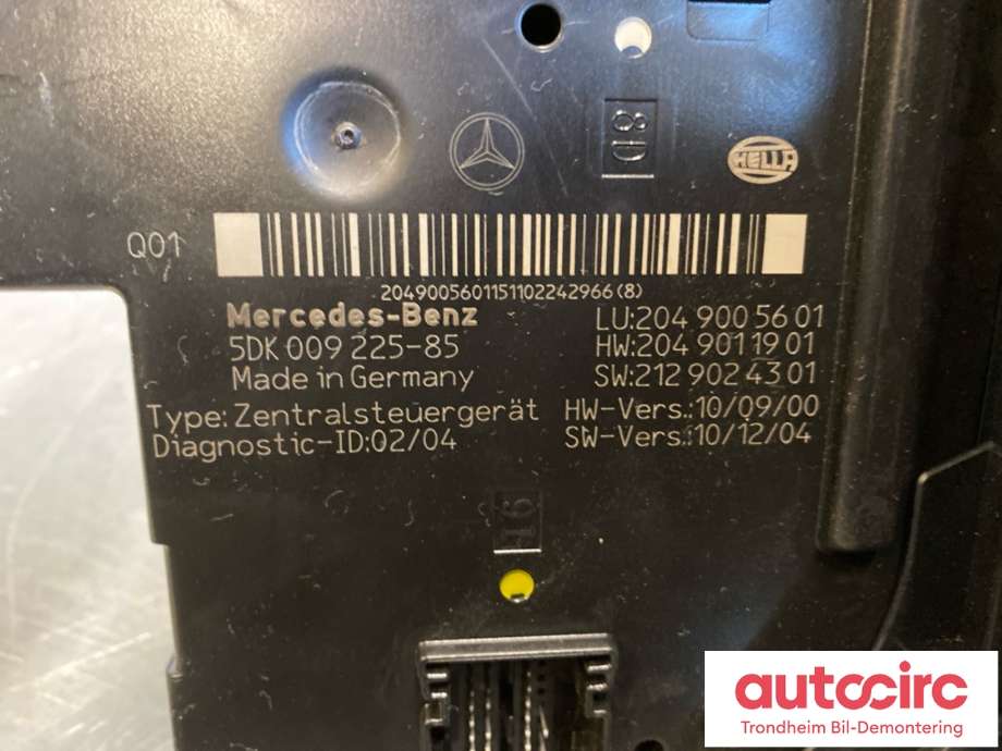 Styreenhet (SAM - Signal Acquisition Module) til Mercedes C-Klasse 2011-2014 (Fase 2) (W204) (W204) (HELLA|A 204 900 56 01|A 204 906 56 02|)