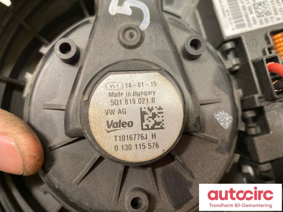 Varmeapparat motor til Audi A3 2012-2016 (Type III, Fase 1)  (5Q1 819 021 B|)
