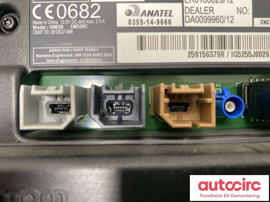 Instrumentpanel til Renault Zoe 2013-2019 (Fase 1) (248108855R|248105950R|)