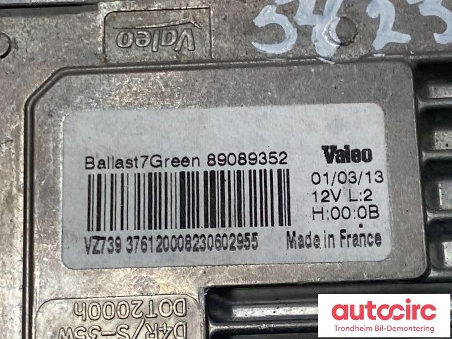 Styreenhet xenon/ballast til Ford Kuga 2013-2019  (VALEO|AM51-12K072-AA|1697303|)