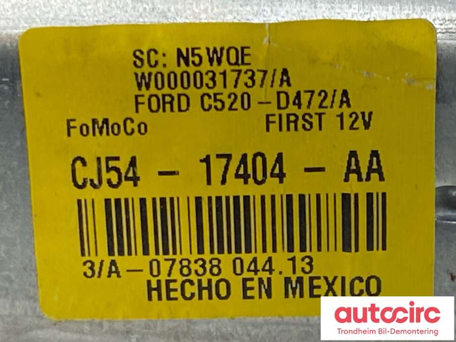 Viskermotor bakrute til Ford Kuga 2013-2019 (CJ54-17404-AA|5160318|)