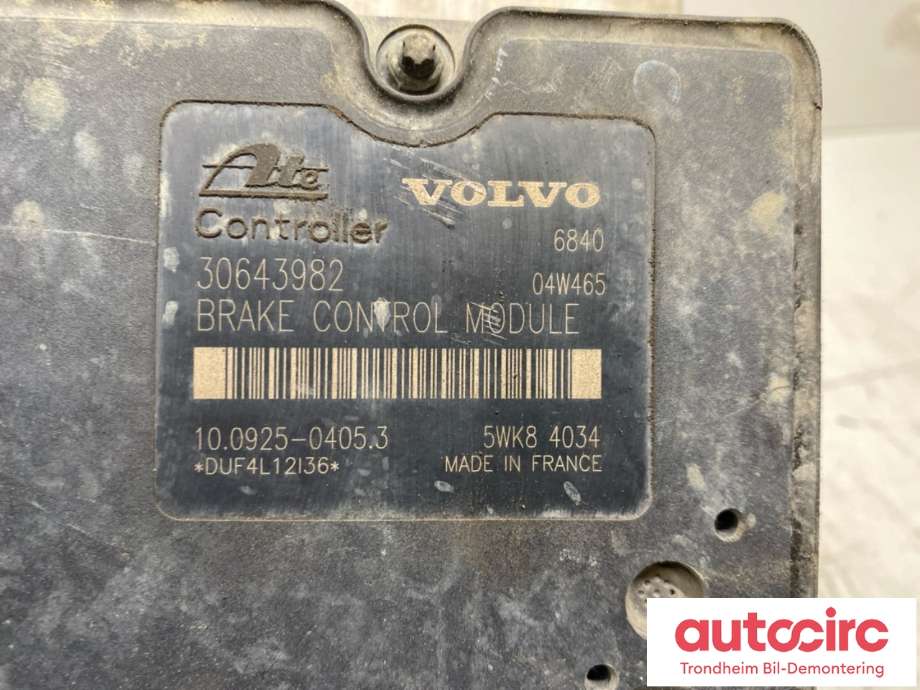 ABS sentral til Volvo XC70 2001-2004 (Type I, Fase 1)  (ATE|30714952|30793491|30793453| 30714956|10.0204-0489.4| 10.0925-0411.3)