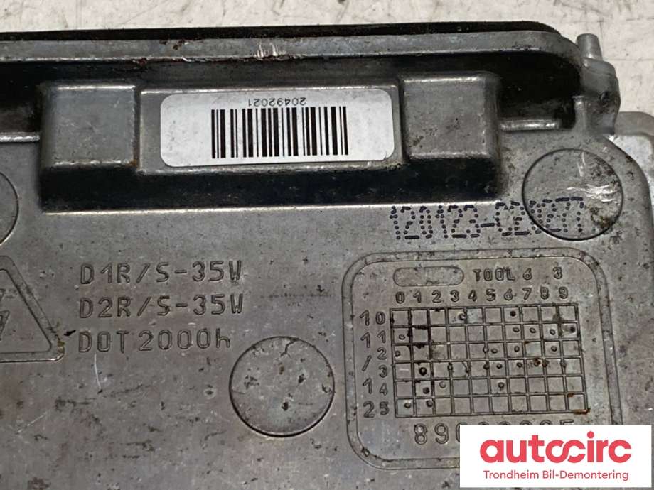 Styreenhet xenon/ballast til Peugeot 508 2011-2014 (Type I, Fase 1)  (VALEO|89034934|6224L8|)