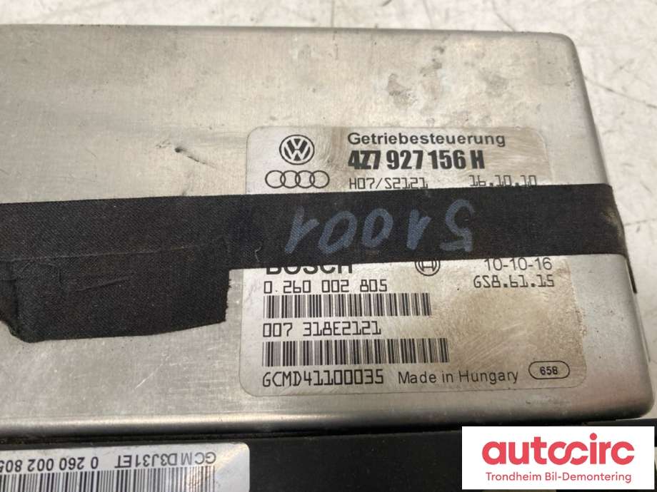 Styreenhet girkasse til Audi A6, Allroad 2000-2005 (Type I) (C5) (C5) (BOSCH|4Z7 927 156 H|0 260 002 805|)