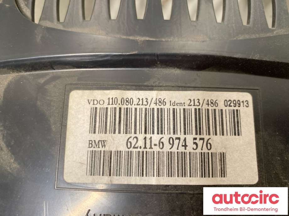 Instrumentpanel til BMW 5-Serie 2003-2010 (E60/E61) (E60/E61) (VDO|9168864|A2C53257079|62109194889| 52.11-6 974 576)
