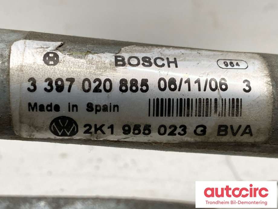 Viskeroverføring til VW Touran 2007-2010 (Type I, Fase 2)  (BOSCH|2K1 955 023 G|3 397 020 885|)