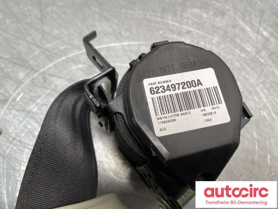 Sikkerhetsbelte bak høyre til Honda CR-V 2012-2018 (Type IV)  (82450-T1G-G02ZB|82450T1GG02ZB|)