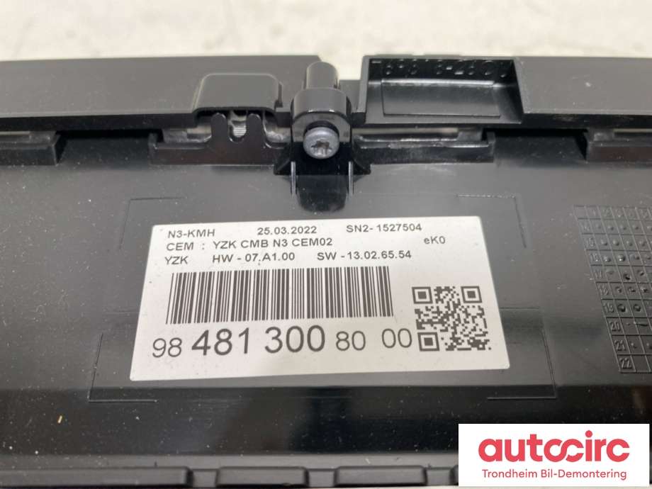 Instrumentpanel til Opel Vivaro C 2020-->> (98 481 300 80|)