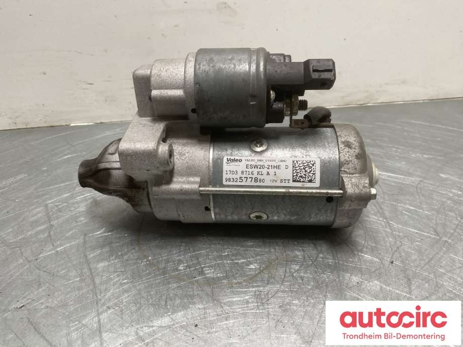 Starter diesel til Peugeot Partner 2019-->> (Type III)  (9832577880|9825233080|1627658880)