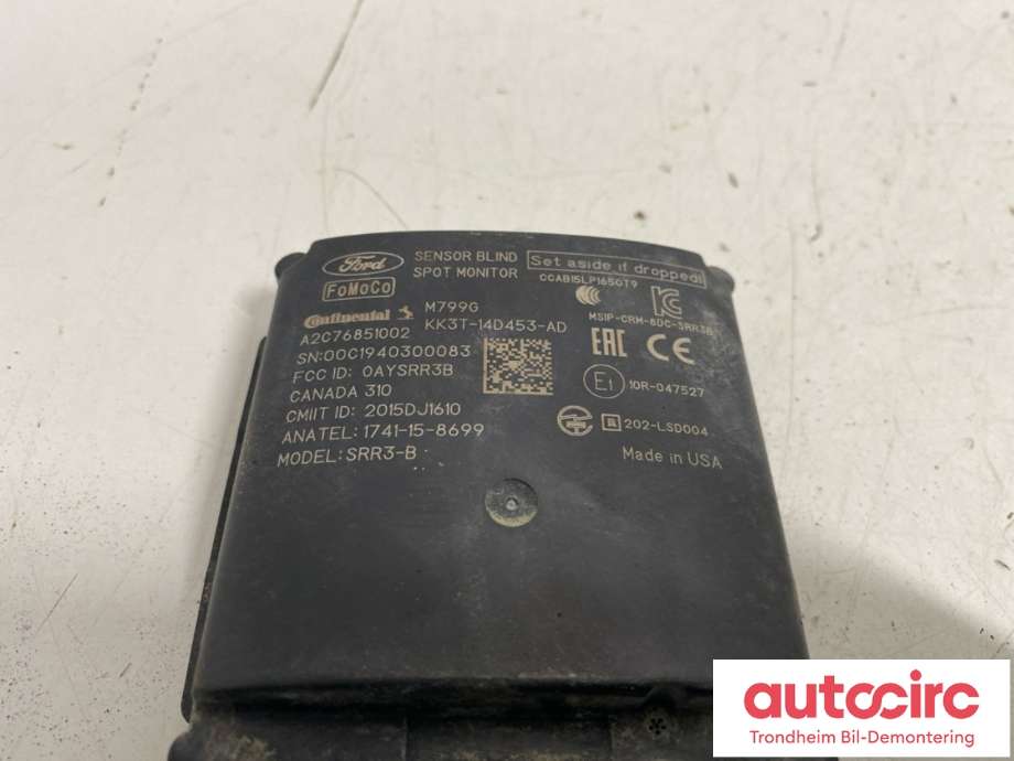 Sensor blindsone til Ford Transit 2014-->>  (CONTINENTAL / LIK H OG V|2571548|KB3T-14C689-EA|KK3T-14D599-AD|A2C76850903|KK3T-14D453-AD)
