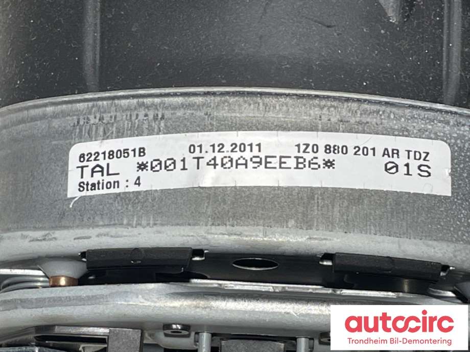 Airbag rattpute til Škoda Octavia 2009-2013 (Type II, Fase 2) (62218051B|)