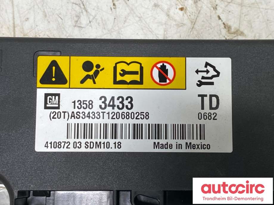 Styreenhet airbag hovedsensor til Opel Insignia A 2009-2014  (13583433|22922718)