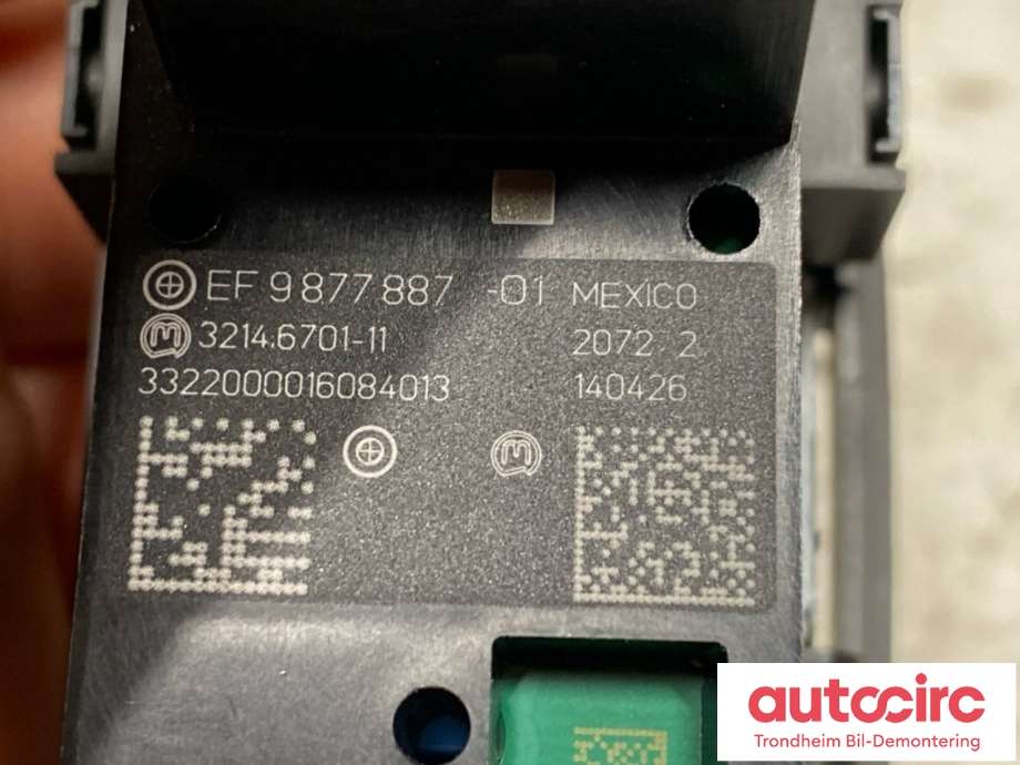 Bryter elektrisk håndbrekk/parkbrems til BMW X2 2018-->> (F39) (F39) (9877887|61319877887|3214.6701-11)