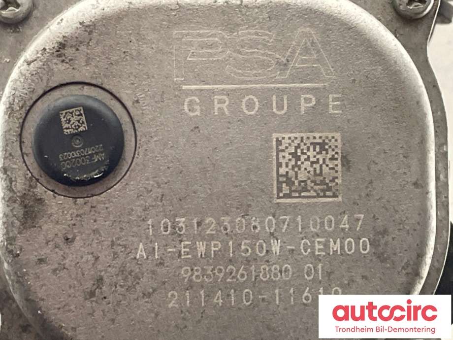 Sirkulasjonspumpe til Peugeot e-3008 2023-->>  (9851965080|9839261880 01|211410-11610)