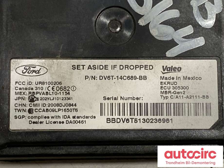 Sensor radar til Ford Kuga 2013-2019  (VALEO|DV6T-14C689-BC|DV6T14C689BB|)