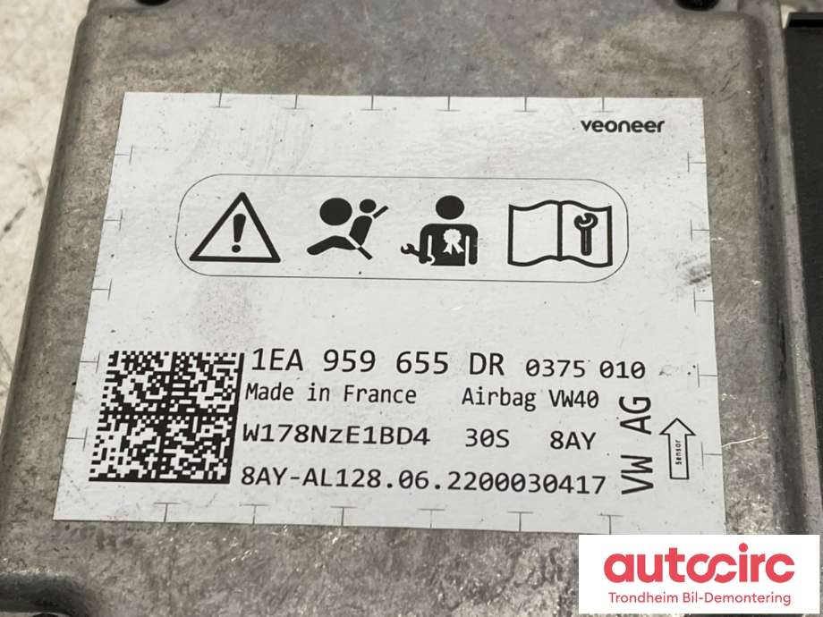 Styreenhet airbag hovedsensor til VW ID.4 2020-->> (VEONEER|1EA 959 655 DR|)