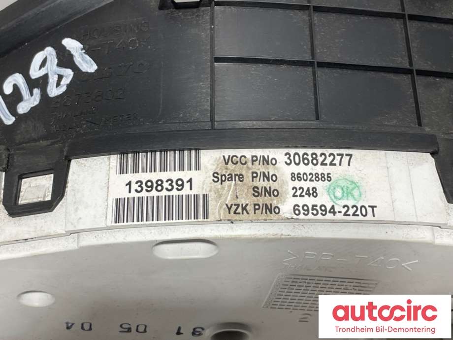 Speedometer til Volvo V70 2005-2007 (Type II, Fase 2)  (30682277|)