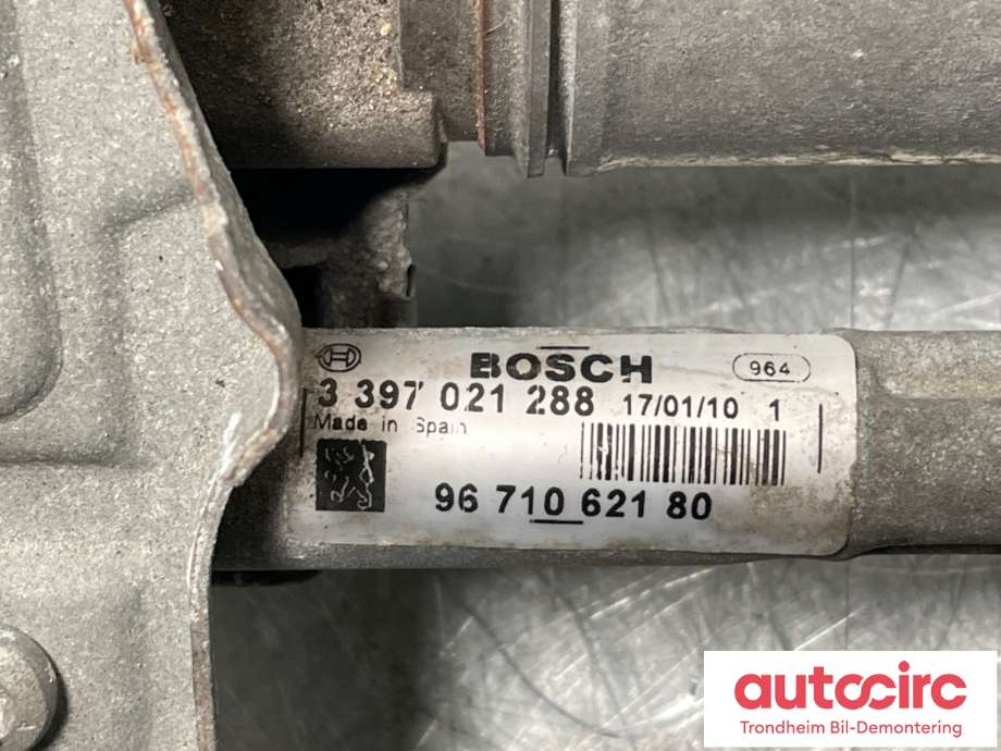 Viskermotor foran venstre til Peugeot 3008 2009-2016 (Type I)  (BOSCH|9671062180|3397021288|6405 PZ| 6405 QA)