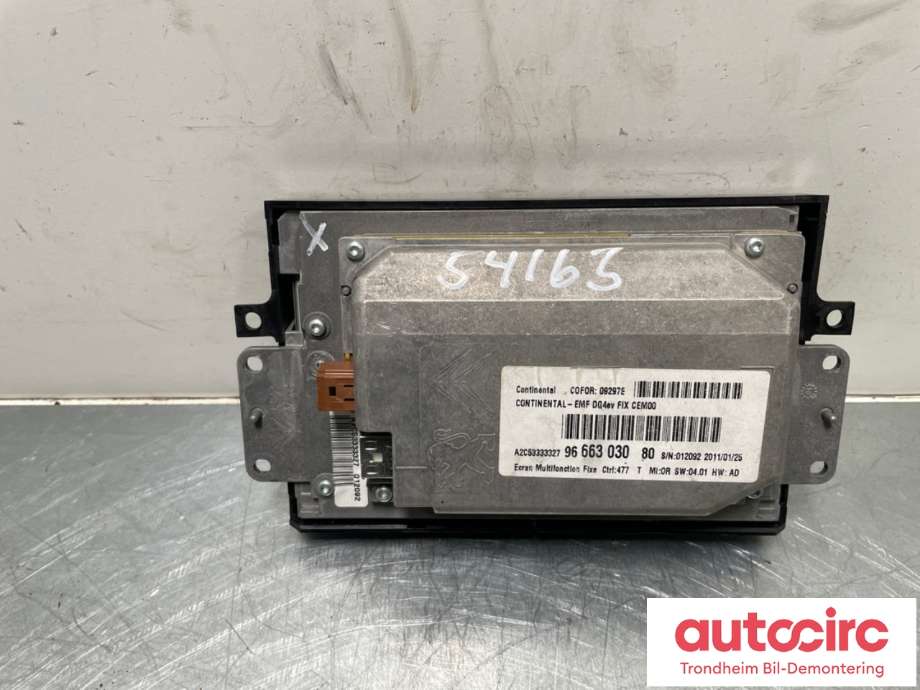 Bilstereo navigasjon skjerm til Citroën C4 2011-2017 (Type II)  (9666303080|6155 HY|)
