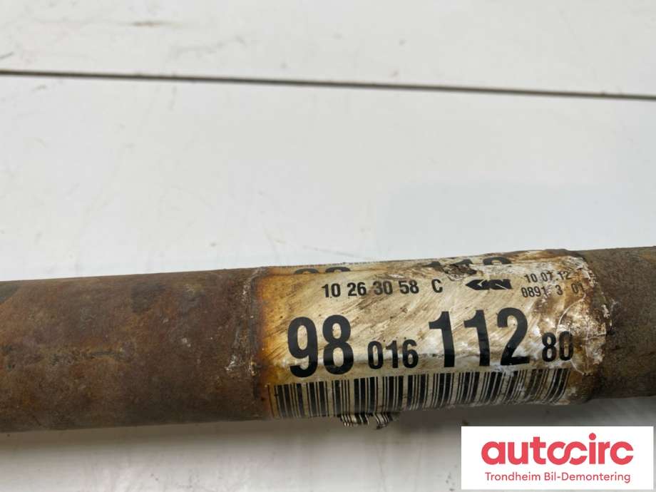 Drivaksel høyre foran, diesel/manuell til Peugeot 208 2012-2019 (Type I)  (9801611280|98 039 596 80|)