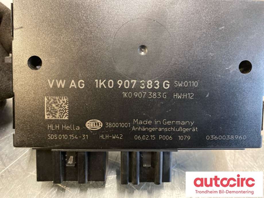 Styreenhet hengerfeste til VW Touran 2010-2015 (Type I, Fase 3)  (1K0 907 383 G|)