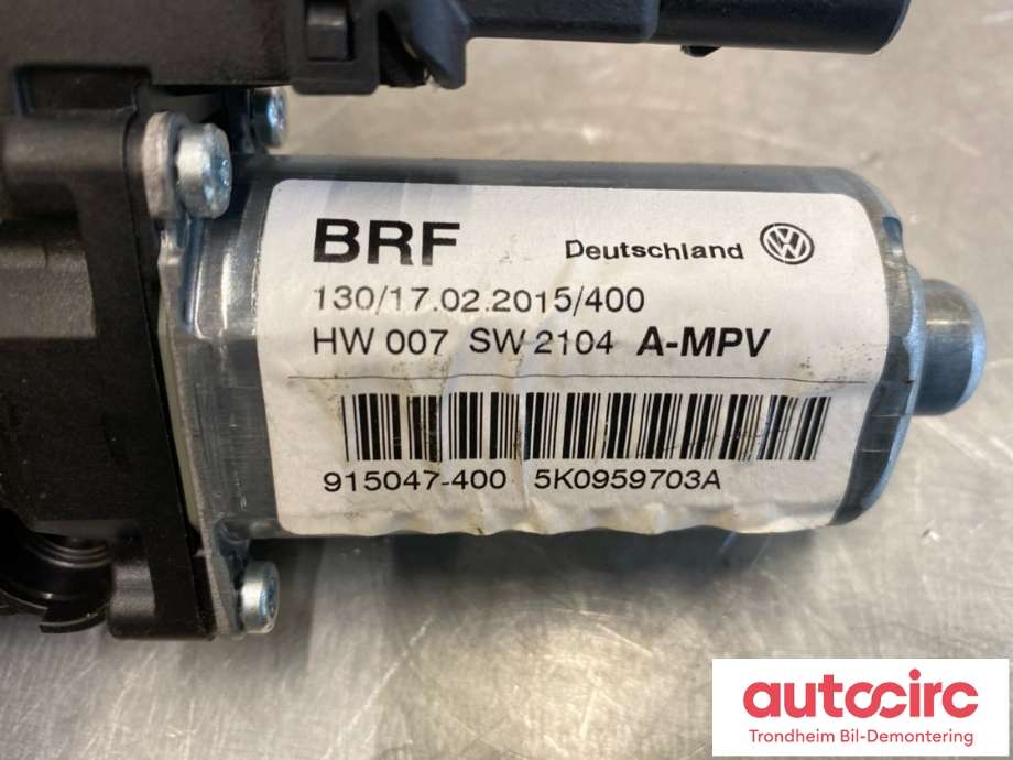 Ruteheis venstre bak til VW Touran 2010-2015 (Type I, Fase 3)  (5K0 959 703 A|)