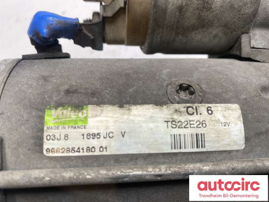 Starter diesel til Peugeot 308 2007-2011 (Type I, Fase 1)  (VALEO|9662854180|5802 AE|)