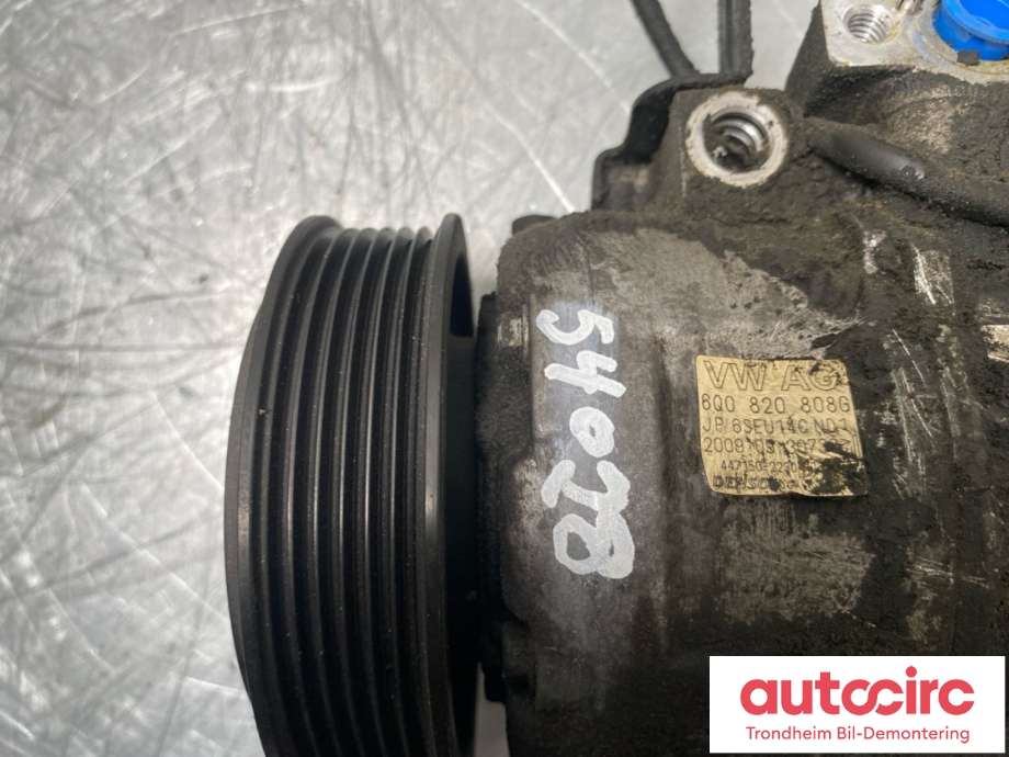 Aircondition kompressor til Škoda Fabia 2010-2014 (Type II, Fase 2)  (DENSO|6Q0820808G|6Q0820808F|)