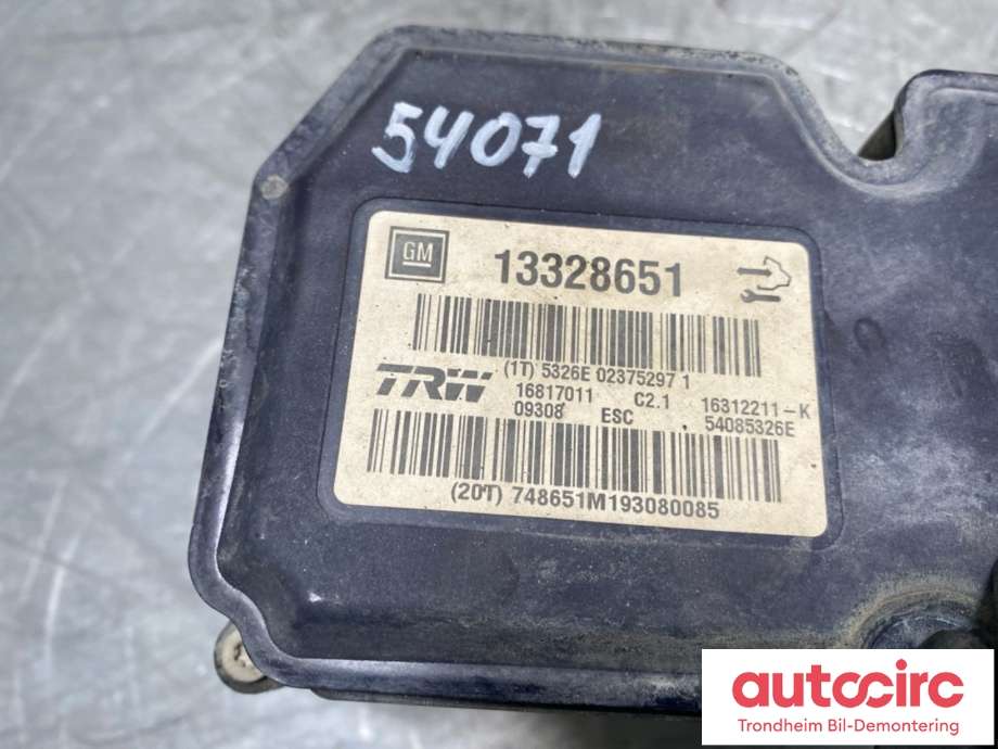 ABS sentral til Opel Insignia A 2009-2014 (TRW|13321113|22757652|13228651)