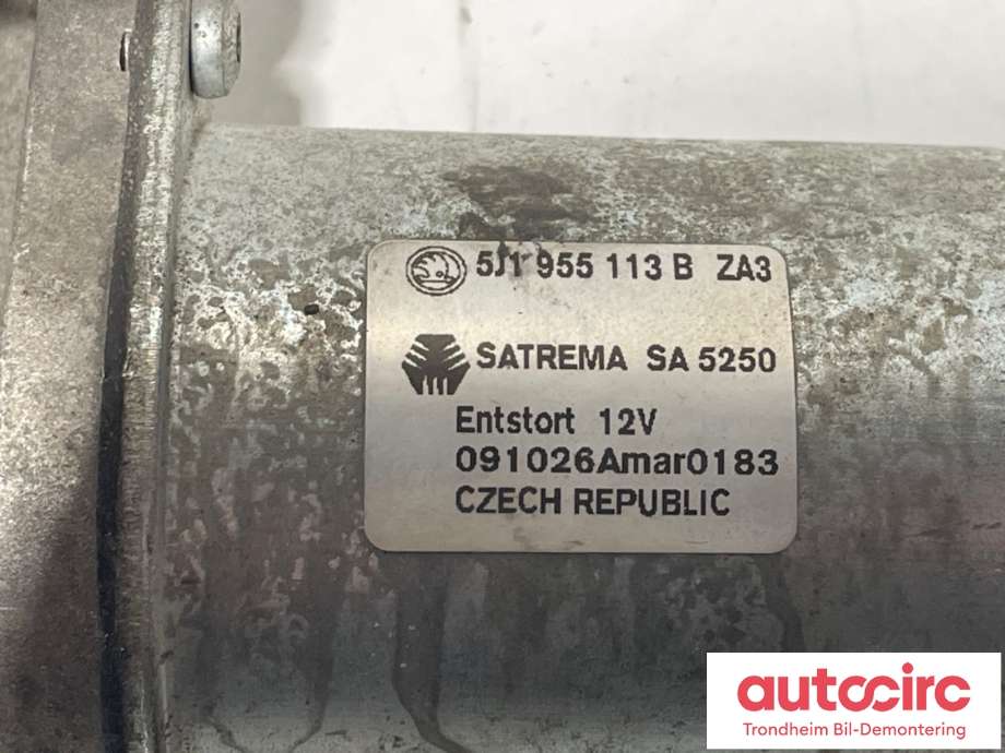 Viskermotor frontrute til Škoda Fabia 2010-2014 (Type II, Fase 2) (5J1955113B|)