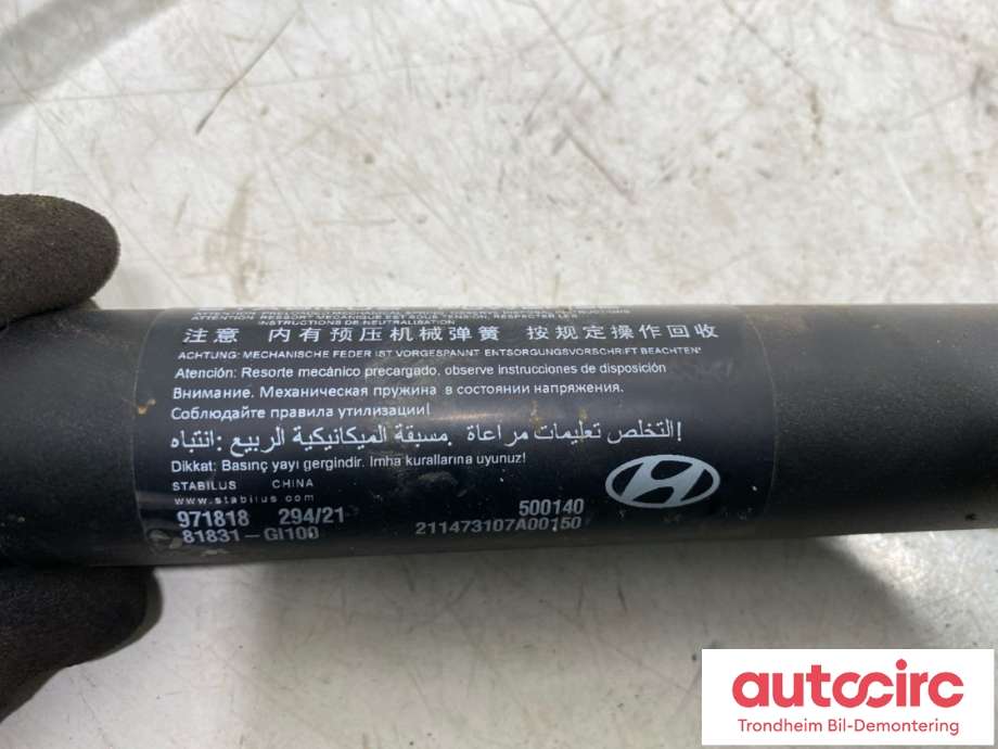 Baklukedemper venstre til Hyundai Ioniq 5 2021-->>  (81831-GI100|)