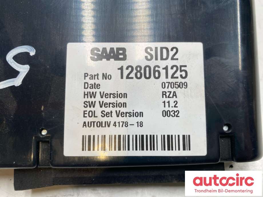 Instrument diverse til Saab 9-5 2001-2005 (Type I, Fase 2) (4832317|)
