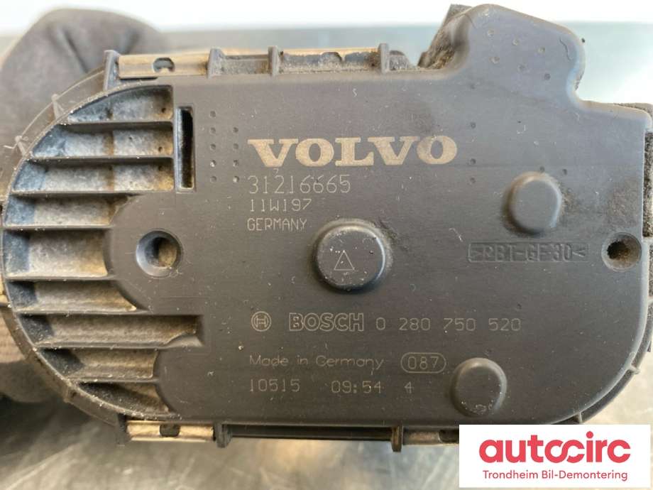 Spjeldhus til Volvo V70 2007-2013 (Type III, Fase 1)  (BOSCH|31216665|0280750520|)