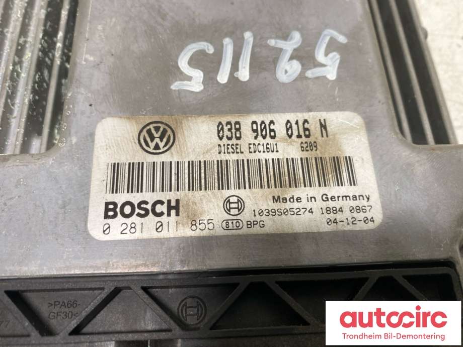 Styreenhet motor til VW Transporter / Caravelle 2003-2009 (Fase 1) (T5) (T5) (BOSH|038 906 016 N|038906016 N|)