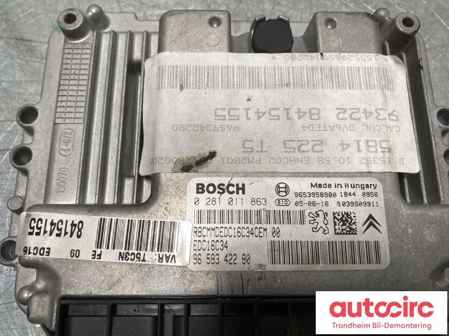Styreenhet motor til Peugeot 307 2005-2008 (Fase 2)  (BOSCH|9659342280|1940JJ|0281011863)