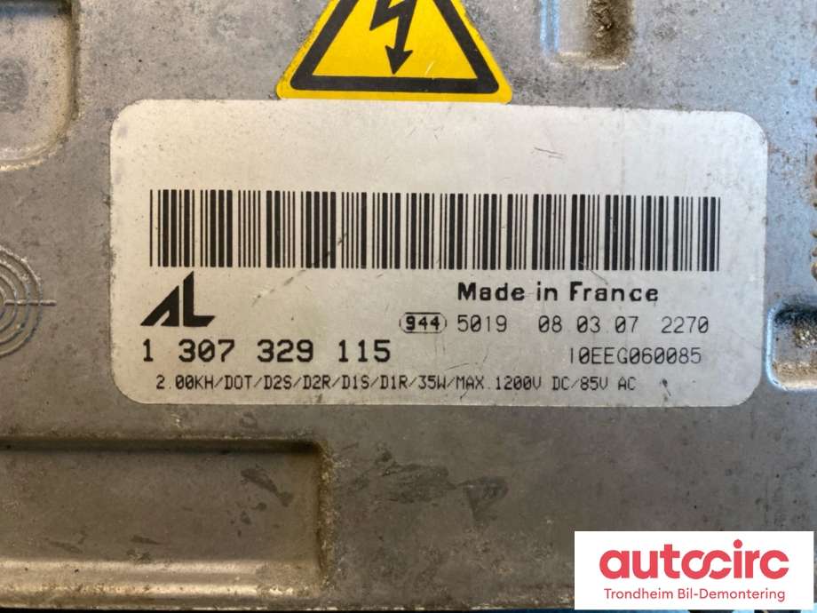 Styreenhet xenon/ballast til Audi A4 2004-2008 (Type III) (B7) (B7) (AL|8E0 907 391 B|1 307 329 115|)
