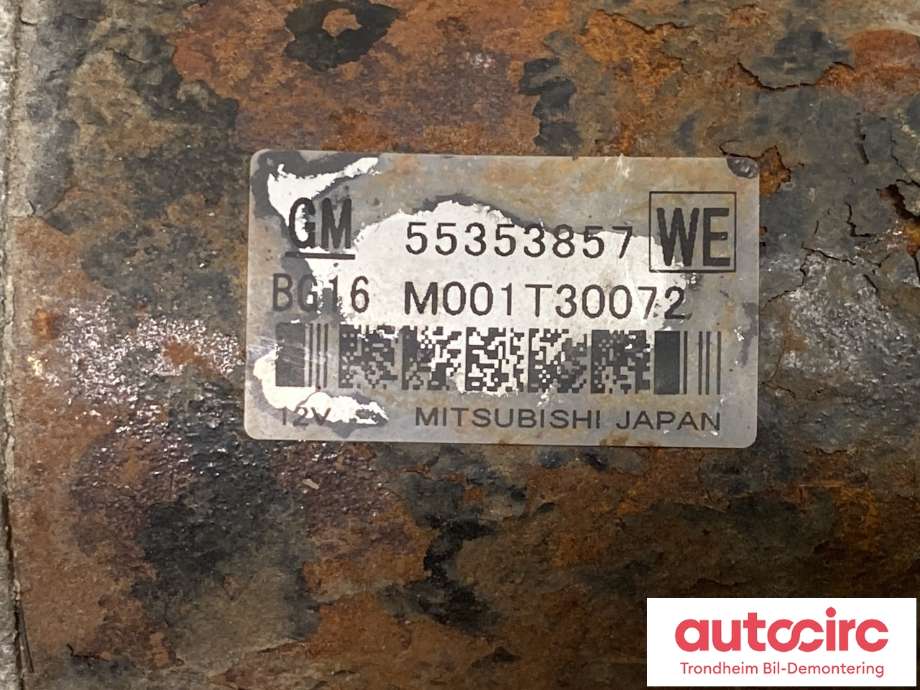Starter diesel til Opel Insignia A 2009-2014 (55353857|55585237|M001T30072)